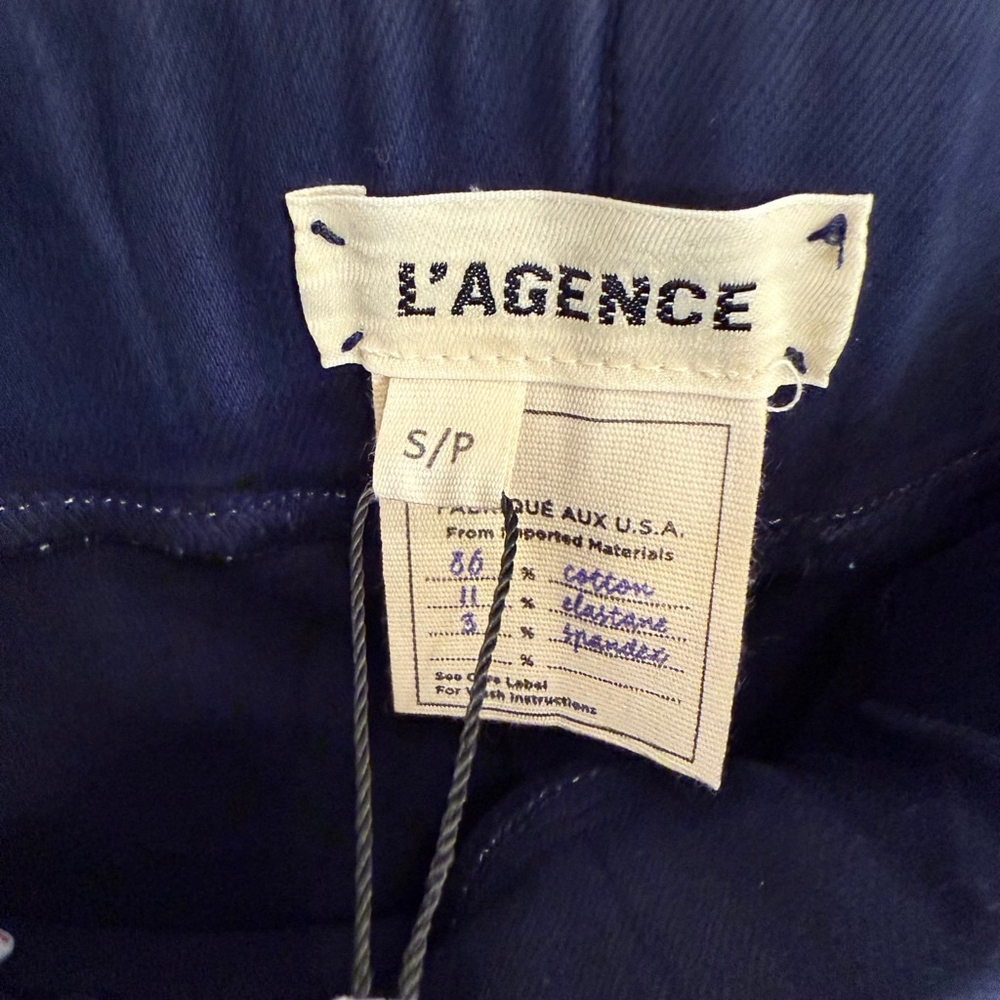Women's L'AGENCE Pants, S/P, Navy straight leg - Picture 5 of 9
